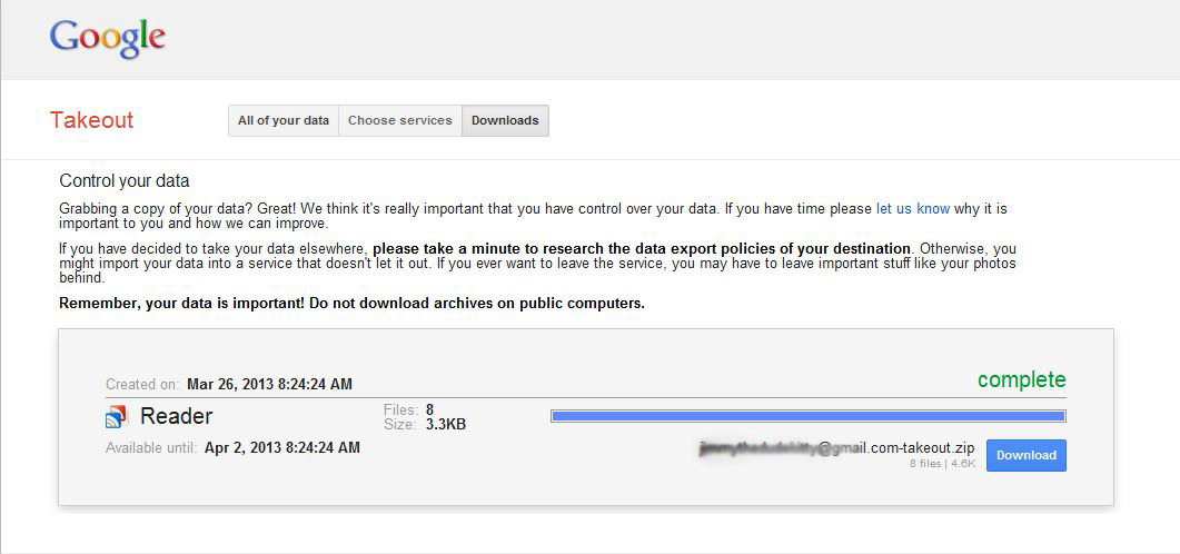 Google Reader Take out page building completess