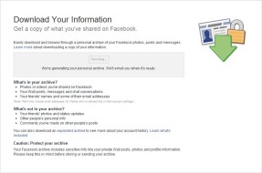 Facebook Archive Pending