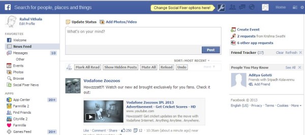 Social Fixer UI