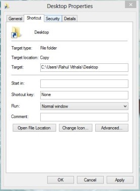 Desktop Location