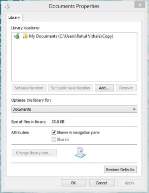 My Documents location changing