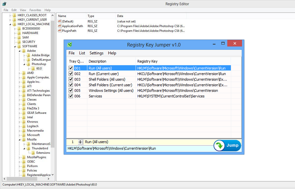 Easily Jump To Any Registry Location Using Registry Key Jumper thetechhacker