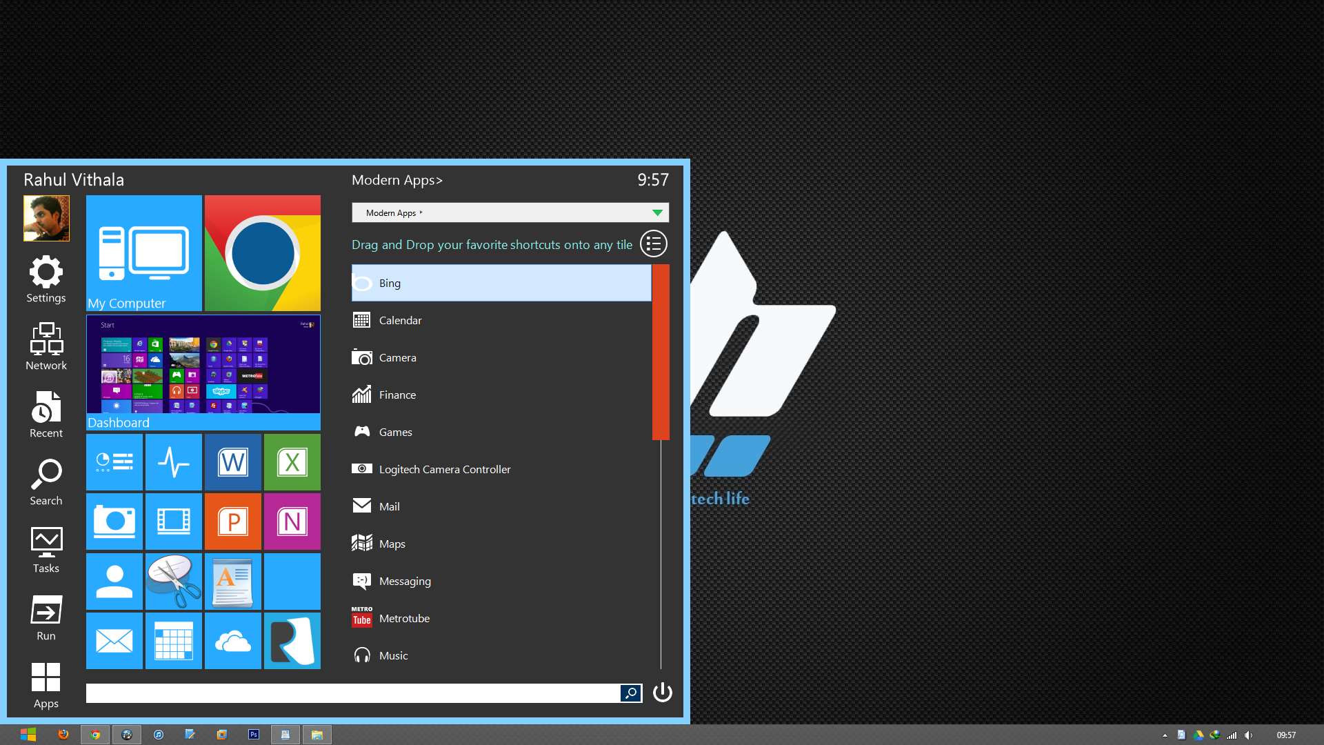 Bring Tile Styled And Customizable Start Menu In Windows 8 Using Start Menu Reviver thetechhacker