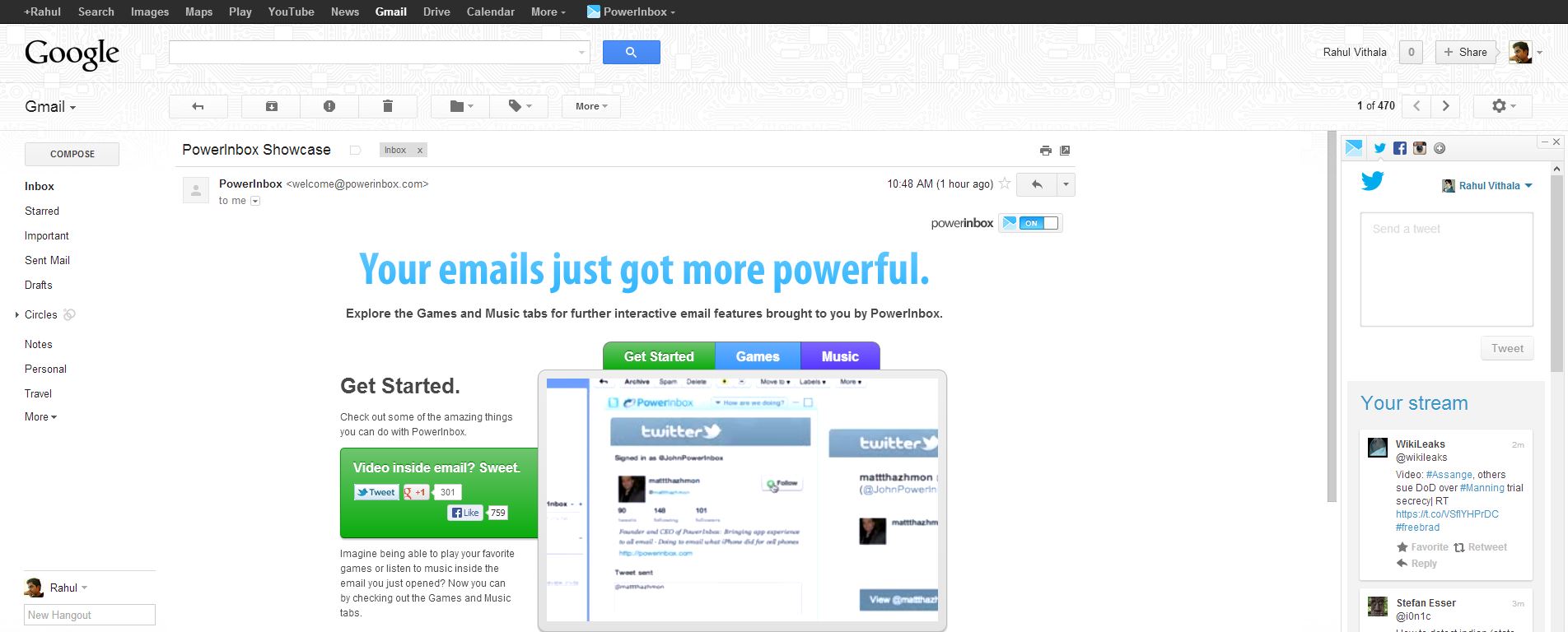 View And Post Social Media Updates From Your Email Account With PowerInbox thetechhacker