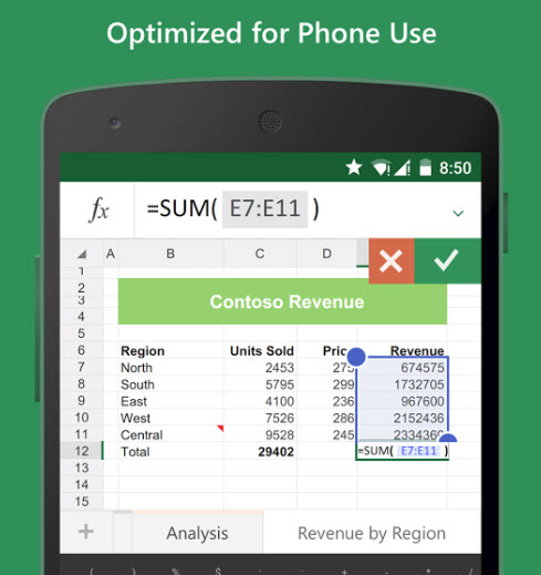 Keyboard for Excel