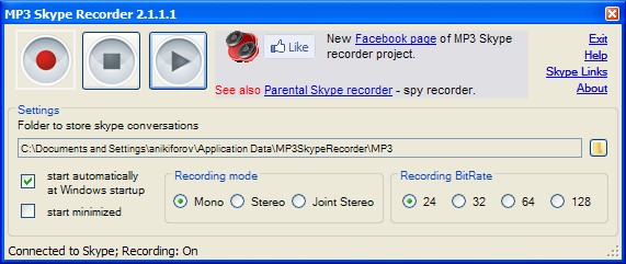 Mp3 Skype Recorder