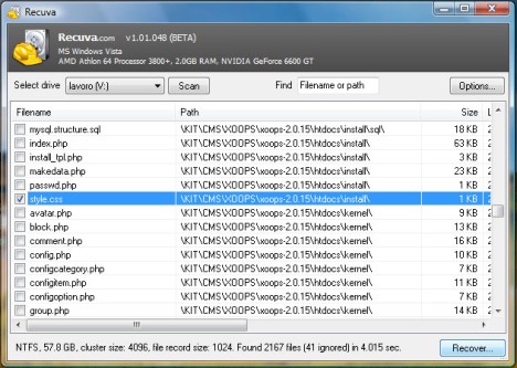 Recuva to Recover deleted photos and videos from digital cameras