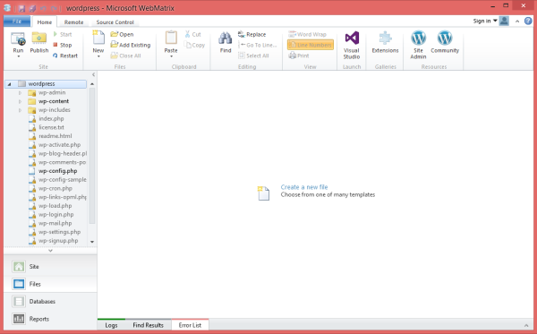 Microsoft Web Matrix