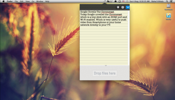 Quickly Take Note In Mac And Sync In Dropbox With Ideally