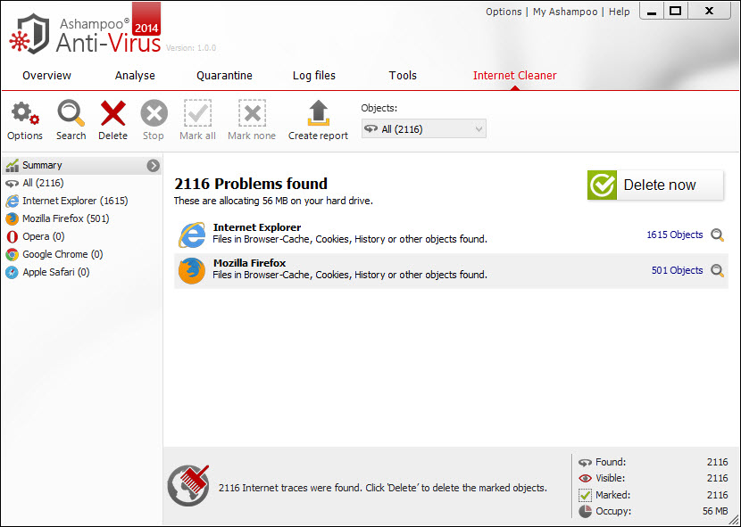 Ashampoo Internet Cleaner