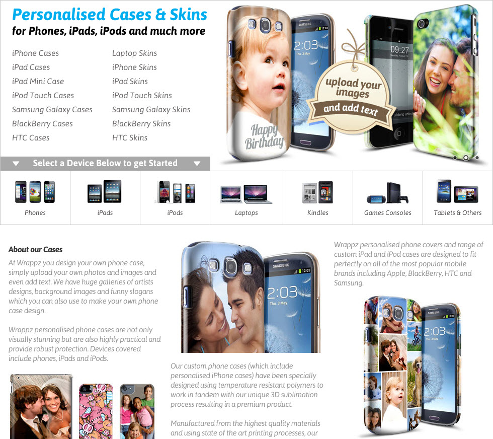 Wrappz Homepage