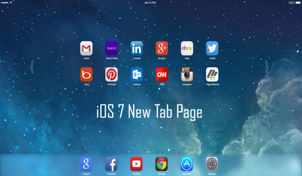 iOS 7 New Tab Page Brings iOS Style To Google Chrome