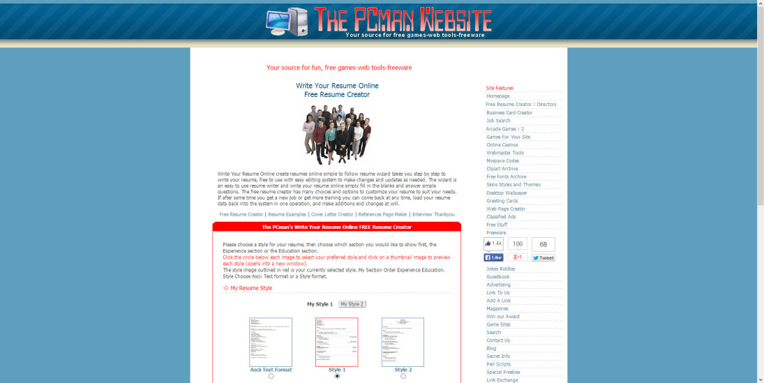 Free Resume Creator