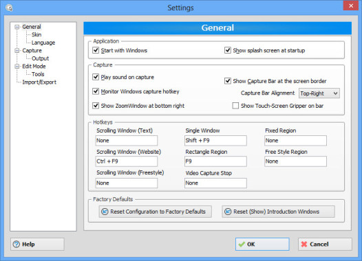 Snap 7 Settings