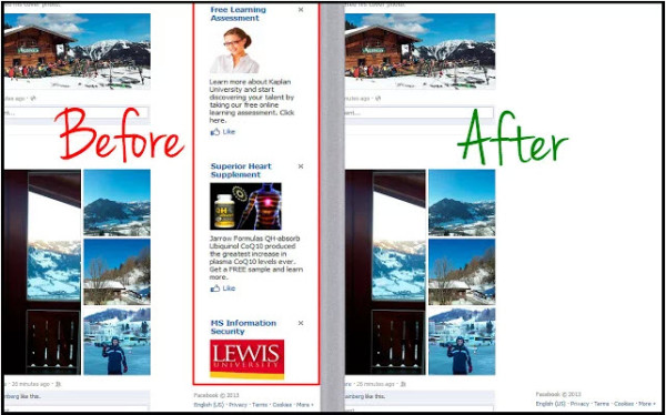 Facebook Adblock Extension
