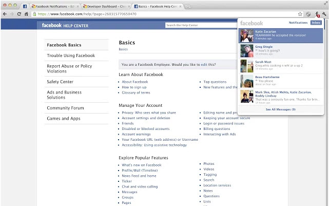 Facebook Notifications