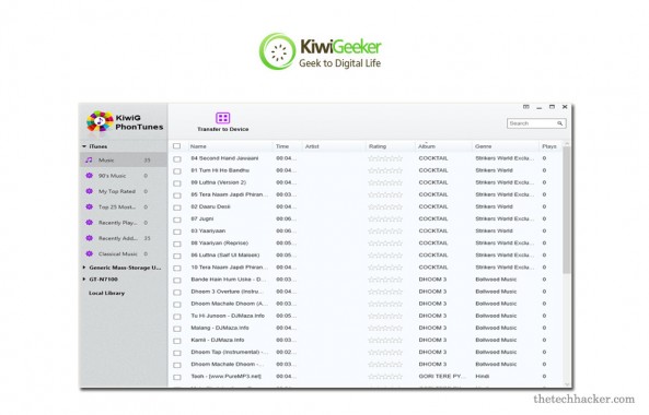 Best Free Music Managment Tool For Android, iOS And PC-KiwiG PhonTunes Review