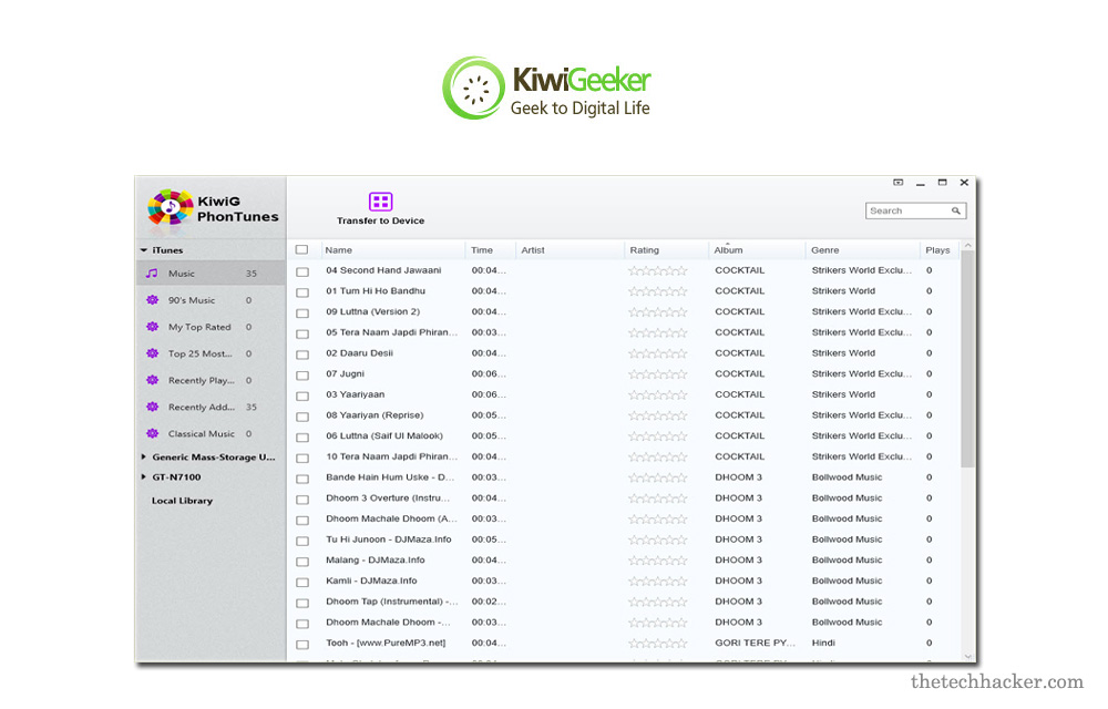Best Free Music Managment Tool For Android, iOS And PC-KiwiG PhonTunes Review
