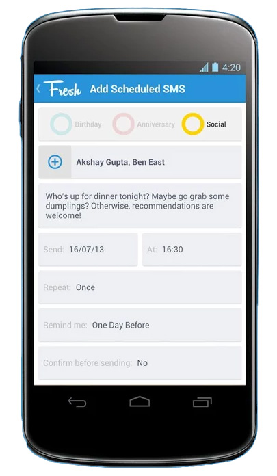 SMS Schedule-Fresh for Scheduling Android Messages