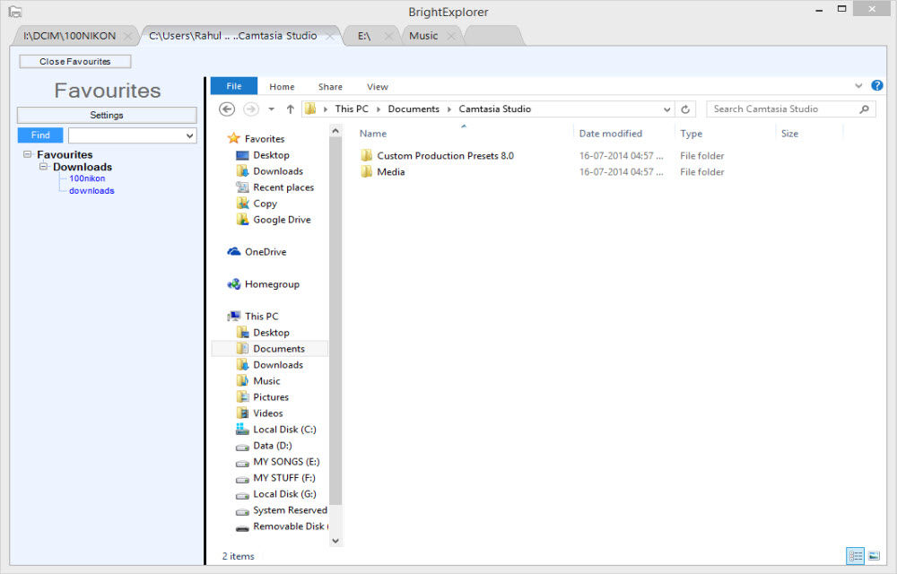 Add Tabs To Windows File Explorer With BrightExplorer