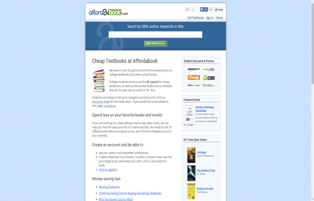 Affordabook to get low cost textbooks