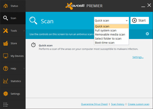 Avast Premier 2014 Scanning