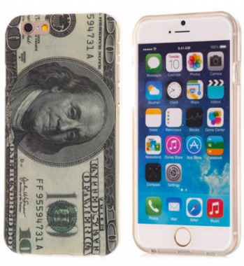 Dollar Pattern TPU Soft Protective Back Case Cover for iPhone 6 4.7 inch