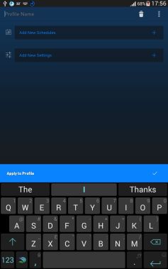 Creating new profile