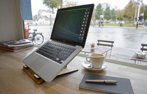 FLIO Is A Collapsible, Stylish Ultra Slim Wooden Stand For Your Laptop