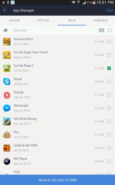 Move Apps from internal memory to SD Card