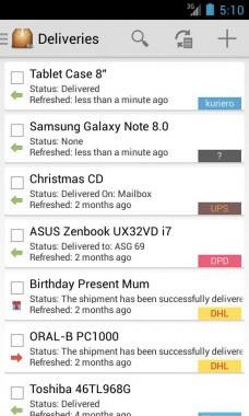 Deliveries Package Tracker