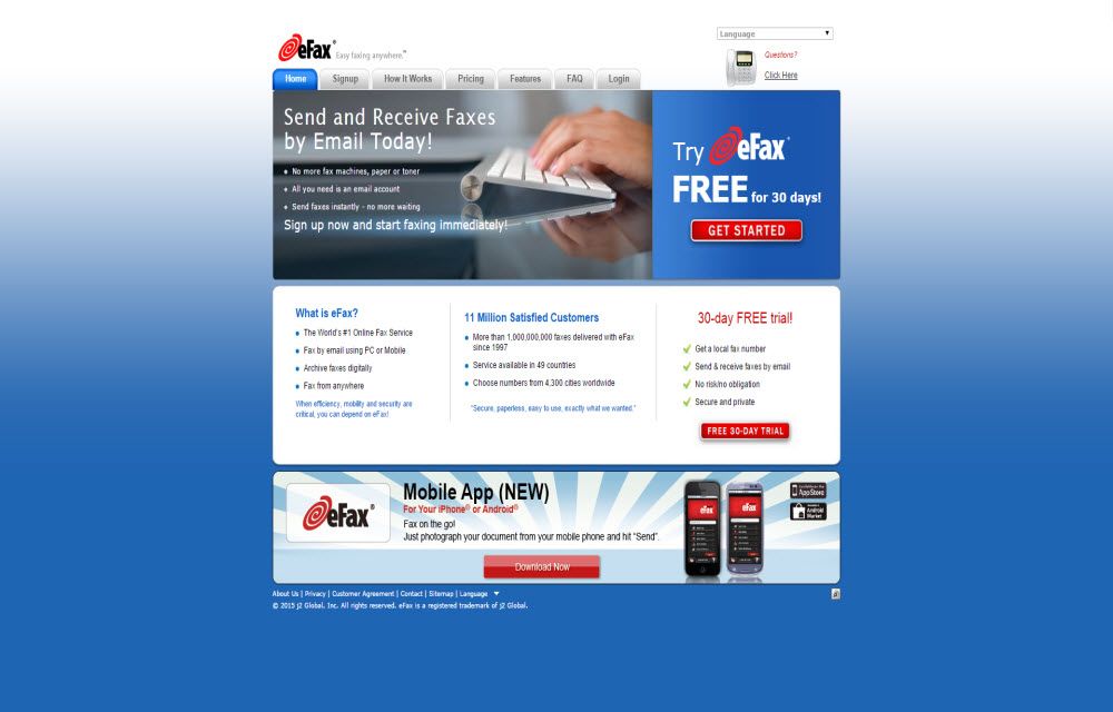 eFax to send fax from computer