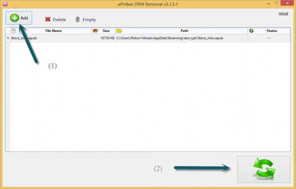 ePUBee DRM Removal Process
