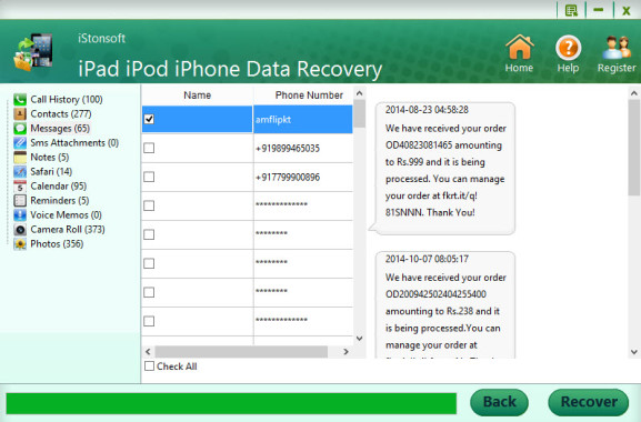 how to recover lost iphone messages