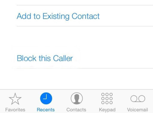 iOS 8 Block this caller