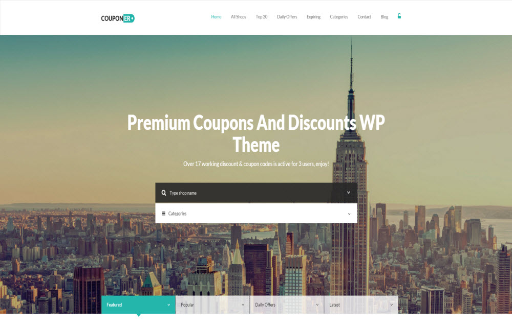 Coupon Theme for WordPress