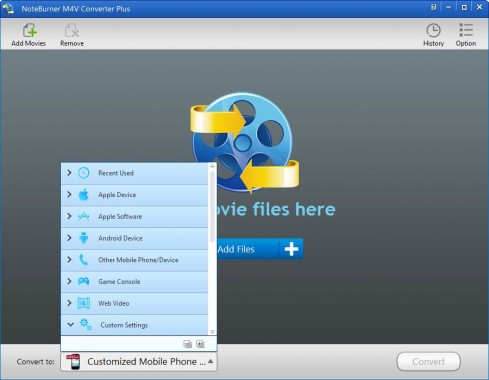 Noteburner M4V Converter Plus Supported Video Settings