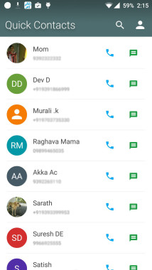 Quick Contacts Panel EverythingMe