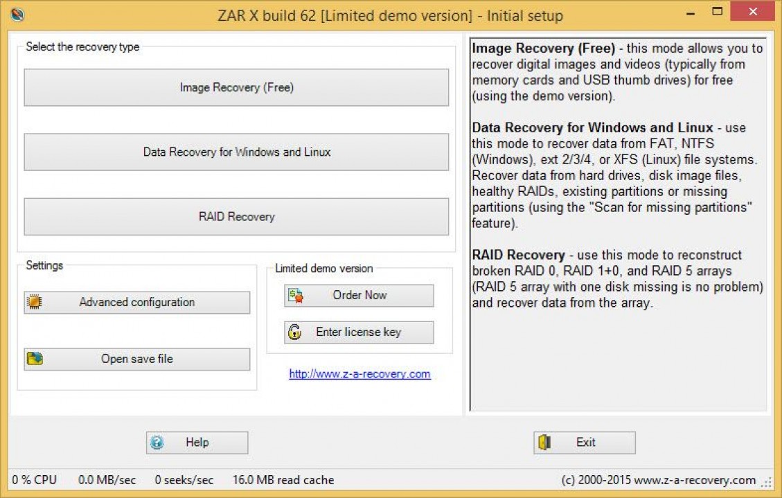 ZAR X Data Recovery