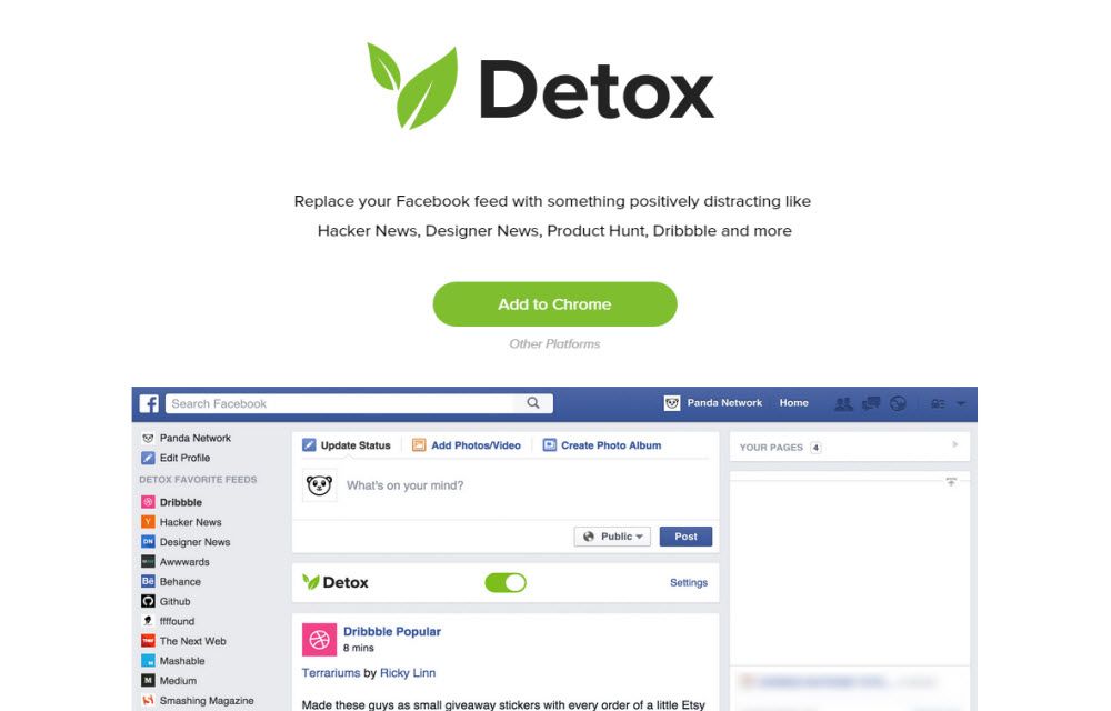 Detox Replaces Your Facebook News Feed With Real News