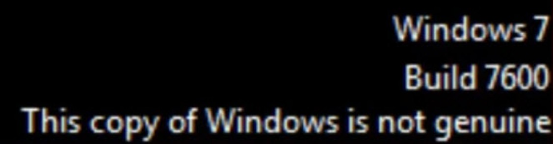This copy of windows is not genuine build 7600