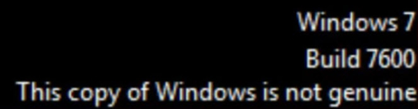 This copy of windows is not genuine build 7600