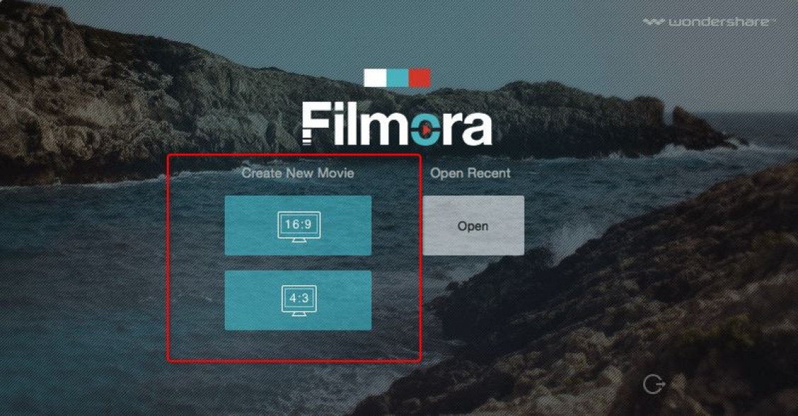 Wondershare Filmora Creating Project
