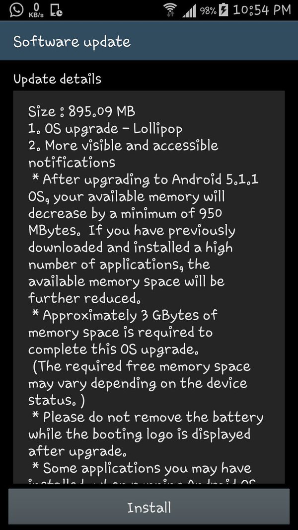 Samsung Galaxy Note 3 Neo Getting Android 5.1.1 Lollipop Update