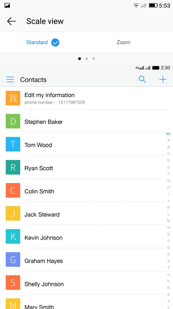 Configure Content distribution on screen