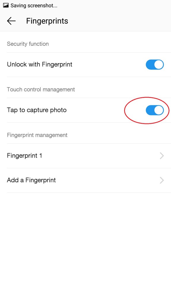 Tap fingerprint sensor to take photo2