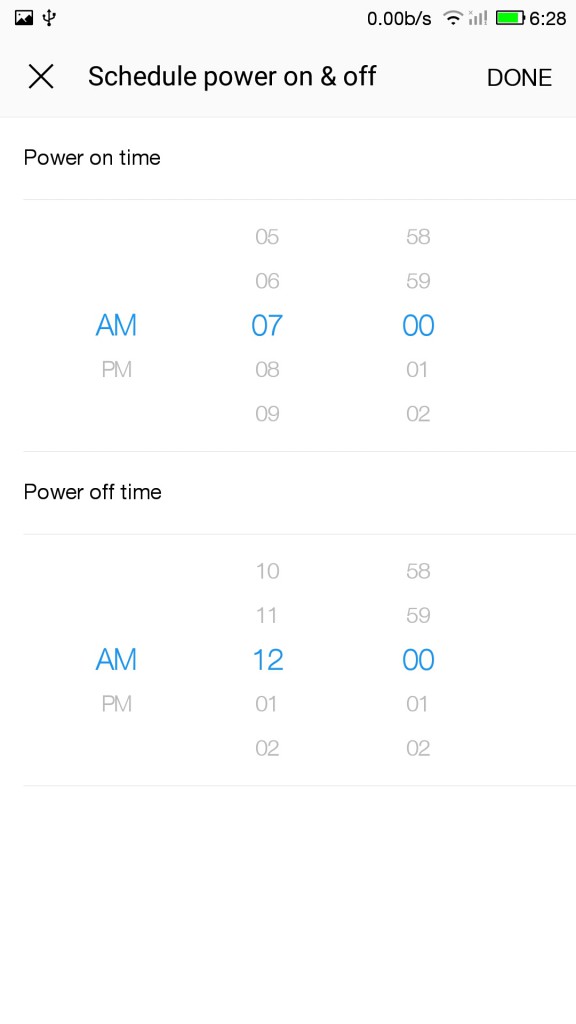 Set up Automatic power On/Off2