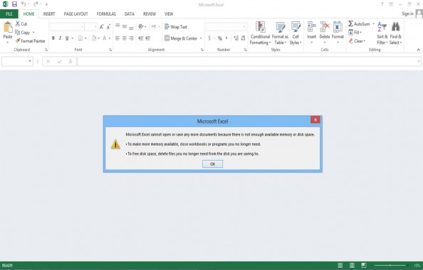 Fix Microsoft Excel Cannot Open or Save Anymore Documents Because there is not Enough Available Memory or Disk space Error in Excel main image