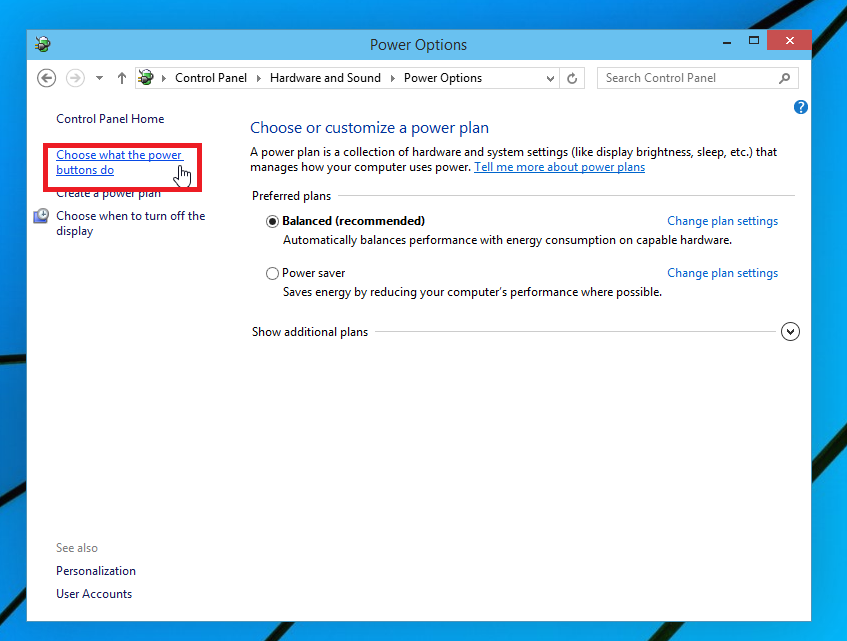 Enable Hibernate in Windows 10 - Step 2