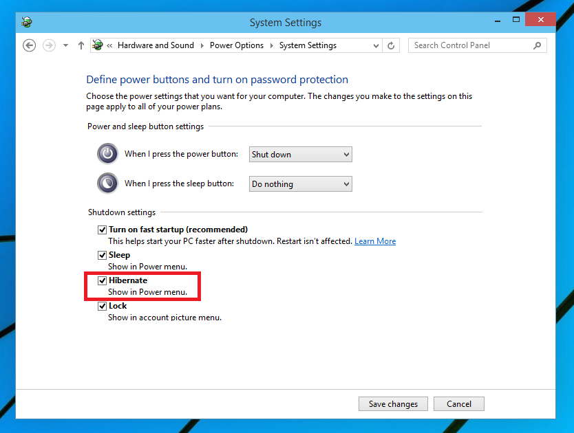 Enable Hibernate in Windows 10 - Step 3